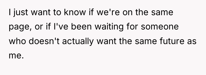 I just want to know if we're on the same...