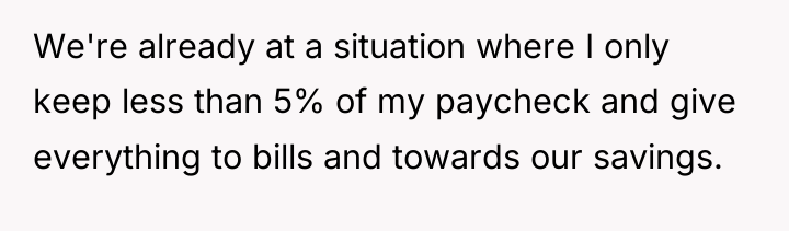 We're already at a situation where I only keep less...