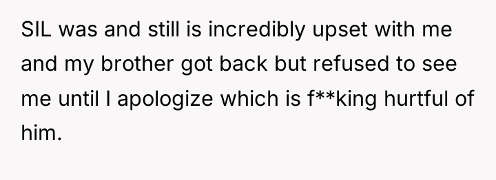 SIL was and still is incredibly upset with me and...
