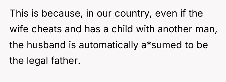 This is because, in our country, even if the wife...