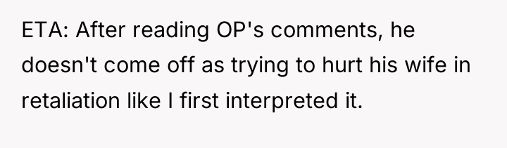 ETA: After reading OP's comments, he doesn't come off as...