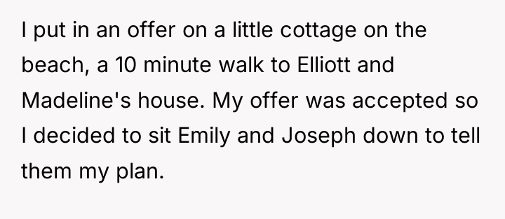 I put in an offer on a little cottage on...