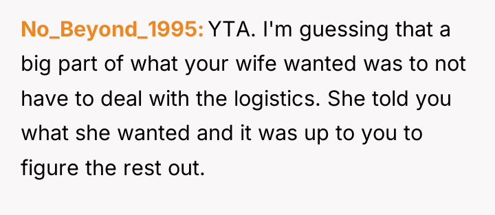 No_Beyond_1995 YTA. I'm guessing that a big part of what...