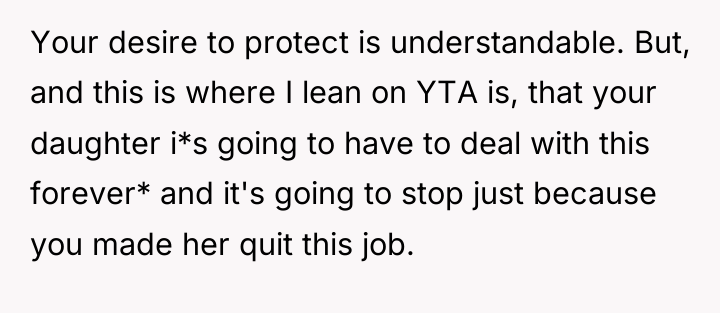 Your desire to protect is understandable. But, and this is...