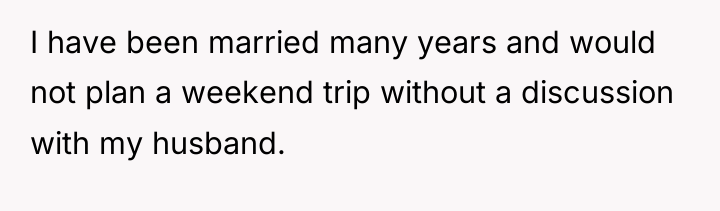 I have been married many years and would not plan...