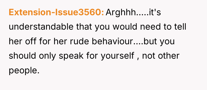Extension-Issue3560 Arghhh.....it's understandable that you would need to tell her...