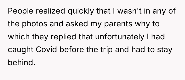People realized quickly that I wasn't in any of the...
