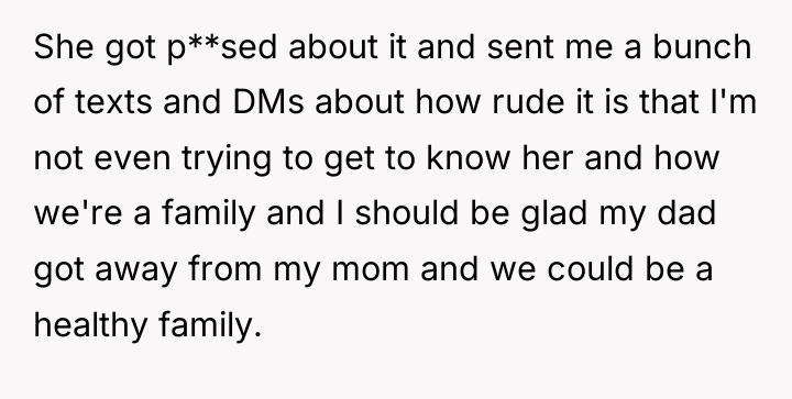 She got p**sed about it and sent me a bunch...