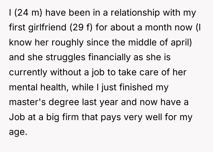 I (24 m) have been in a relationship with my...