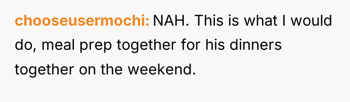 chooseusermochi NAH. This is what I would do, meal prep...