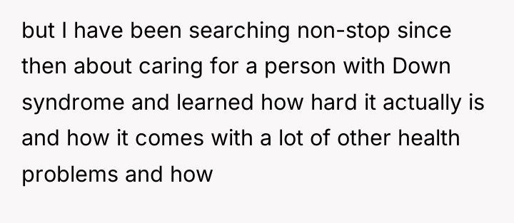 but I have been searching non-stop since then about caring...