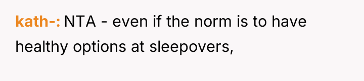 kath- NTA - even if the norm is to have...
