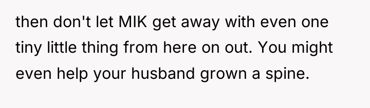 then don't let MIK get away with even one tiny...
