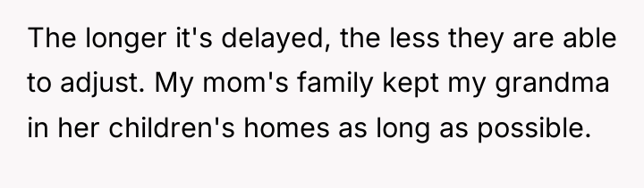 The longer it's delayed, the less they are able to...