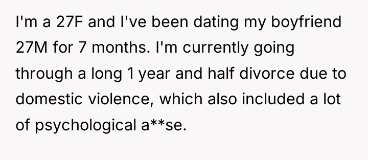 I'm a 27F and I've been dating my boyfriend 27M...
