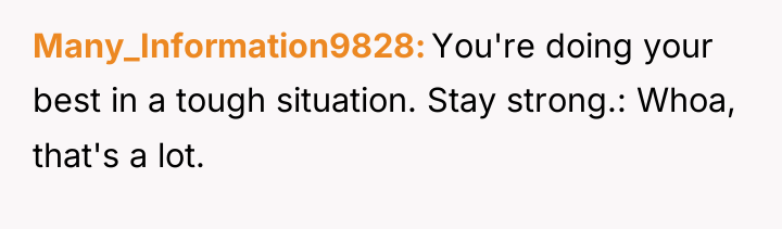 Many_Information9828 You're doing your best in a tough situation. Stay...
