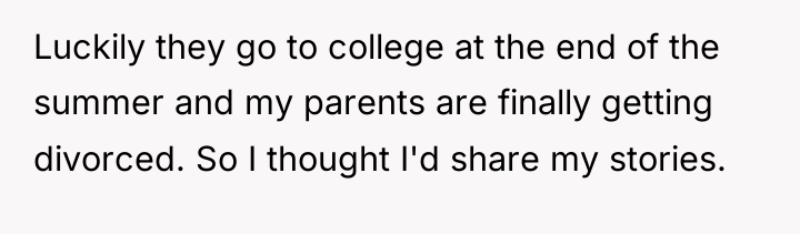 Luckily they go to college at the end of the...