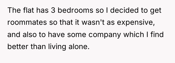 The flat has 3 bedrooms so I decided to get...