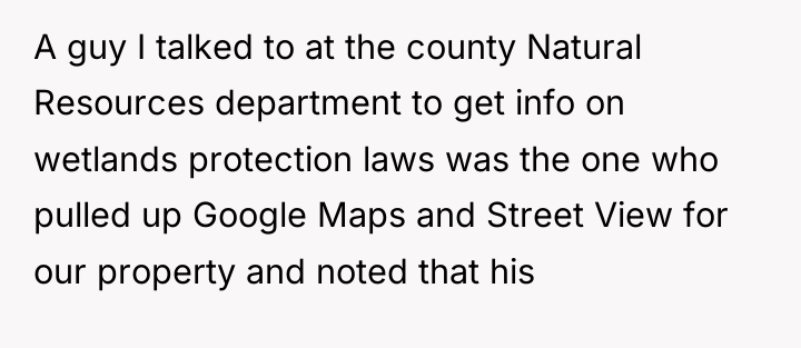 A guy I talked to at the county Natural Resources...