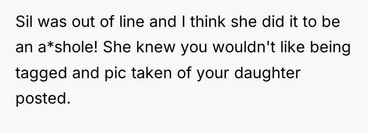 Sil was out of line and I think she did...