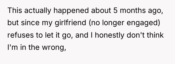 This actually happened about 5 months ago, but since my...