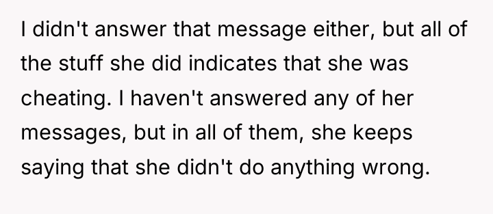 I didn't answer that message either, but all of the...