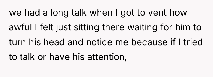 we had a long talk when I got to vent...