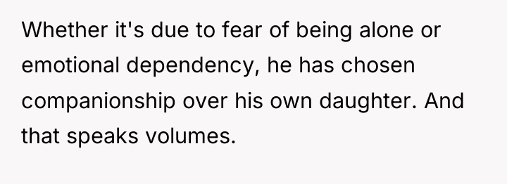 Whether it's due to fear of being alone or emotional...