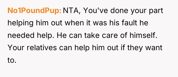 No1PoundPup NTA, You've done your part helping him out when...