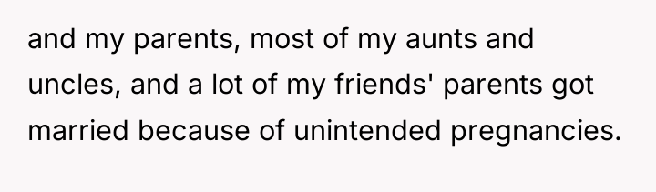 and my parents, most of my aunts and uncles, and...