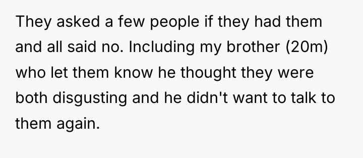 They asked a few people if they had them and...