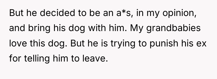 But he decided to be an a*s, in my opinion,...