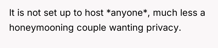 It is not set up to host *anyone*, much less...