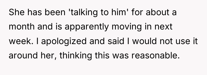 She has been 'talking to him' for about a month...