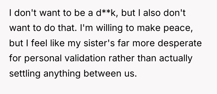 I don't want to be a d**k, but I also...