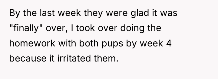 By the last week they were glad it was "finally"...
