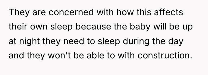 They are concerned with how this affects their own sleep...