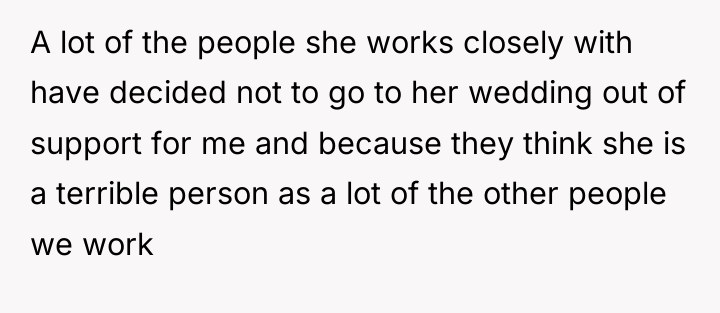 A lot of the people she works closely with have...
