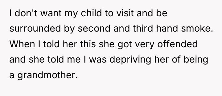 I don't want my child to visit and be surrounded...