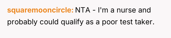 squaremooncircle NTA - I'm a nurse and probably could qualify...