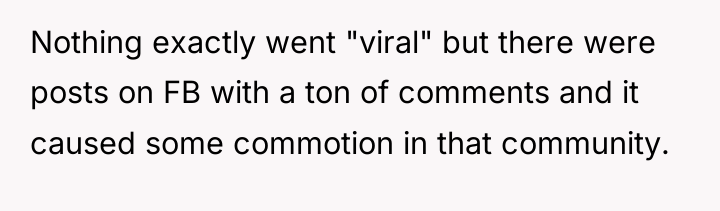 Nothing exactly went "viral" but there were posts on FB...