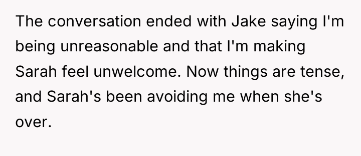 The conversation ended with Jake saying I'm being unreasonable and...