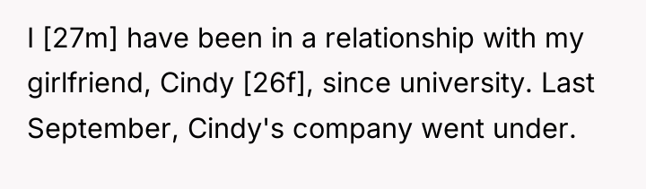 I [27m] have been in a relationship with my girlfriend,...