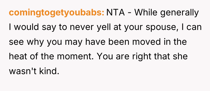 comingtogetyoubabs NTA - While generally I would say to never...