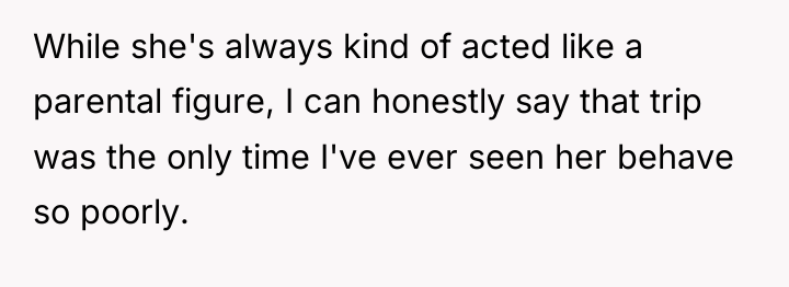 While she's always kind of acted like a parental figure,...