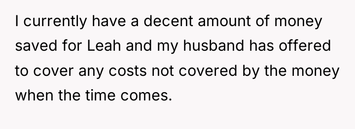 I currently have a decent amount of money saved for...