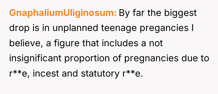GnaphaliumUliginosum By far the biggest drop is in unplanned teenage...