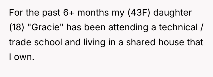 For the past 6+ months my (43F) daughter (18) "Gracie"...