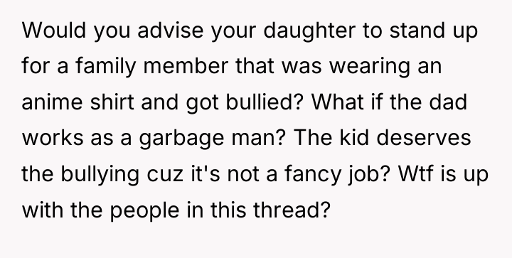 Would you advise your daughter to stand up for a...