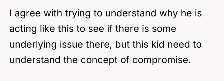 I agree with trying to understand why he is acting...